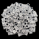 Kaelakee K&auml;ev&otilde;ru Kommi v&auml;rvi ruudukujuline auk Naeratav n&auml;gu ehete valmistamiseks 50 tk ripats lahtised helmed DIY k&auml;sit&ouml;&ouml; akr&uuml;&uuml;l 6mm 50Pcs