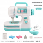 Laste DIY elektriline kahe niidiga &otilde;mblusmasin: Simuleeritud kerge v&auml;ike kodu&otilde;mblusseade, ideaalne k&auml;sitsi valmistatud m&auml;nguasi t&uuml;drukutele. roheline