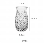 480 ml 3D Relief ananassi kokteilikruus Creative INS Barware segaveini joogiklaasist joogimahla tassi smuutipurk Ananas Cocktail Cup 480ml