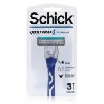 Schick Quattro 4 Titanium Kaasaskantav Raseerija, 3 tk, 1 tk ,Korea raseerimistera