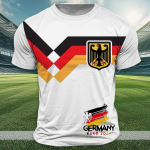 Saksamaa Rahvuslipu Prindiga T-s&auml;rk Meestele V&auml;litreeningu Jersey Sporditopid Vabaaja O-kaelusega Lahtine L&uuml;hikeste Varrukatega Suvine Deutschland Tees 3XL