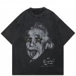T&auml;navar&otilde;ivad Funny Graphic T-s&auml;rk Puuvillane Pestud Must Ts&auml;rk Unisex Topid Tees Suvine l&uuml;hikeste varrukatega T-s&auml;rk S must