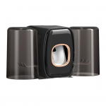 Dosaator Lihtne paigaldamine Seinale paigaldatav stantsivaba veekindel automaatne hambapasta Vannitoa hambapasta hoidiku komplekt valge