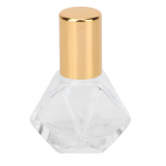 Professionaalne klaasist parf&uuml;&uuml;mirulliga pudel, kaasaskantav eeterliku &otilde;li rull, pudelid 8 ml Gold Lid