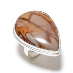 Natural Jasper Gemstone Handmade 925 Sterling Silver Jewelry Ring Size 10 h9w54