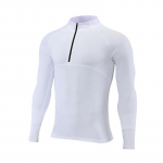 Meeste Kiiresti Kuiv Hingav Jooksis&auml;rk Kulturism Spordi T-s&auml;rk Pikkade Varrukatega Lukuga P&uuml;stkrae J&otilde;usaali Treening Jooksmise Top XS valge