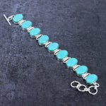 Natural Green Triplet Opal Gemstone 925 Sterling Silver Bracelet 7-8 t4o15