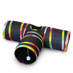 Kassi vikerkaaretunneli kokkupandav kaasaskantav kassitelk interaktiivne m&auml;nguasi, &uuml;hendatav ring m&auml;nguv&auml;ljaku tunneli puurauguga lemmikloomade m&auml;nguasjad