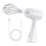 Elektriline k&auml;simikser juhtmeta laetav munavahustaja k&auml;eshoitav munavispli k&ouml;&ouml;git&ouml;&ouml;riist k&uuml;psetamiseks ja toiduvalmistamiseks valge