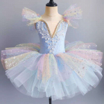 Laste balletikleit T&uuml;drukutele Laste litritega printsesskleit Ballett Tutu Tantsur&otilde;ivad Etendus Tutu seelikud 130cm sinine