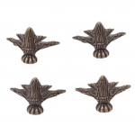 4 tk/komplekt Antiik messingist ehete rinnakorv Puitkarp Dekoratiivne Jalade jalanurga kaitsja Vintage One Size