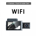 Kolme objektiiviga armatuurkaamera autodele Black Box HD 1080P autovideosalvesti koos WIFI Night Vision G-sensor Loop-salvestusega DVR-autokaameraga 2 lens+WiFi