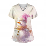 Naiste moodsad V-kaelusega l&uuml;hikeste varrukatega t&ouml;&ouml;riided, n&ouml;&ouml;ride ja taskutega, v&auml;rviga sobivad topid ja kaitseriided L sinine