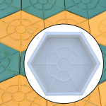 Kuusnurkne sillutuskivi sillutuskivi praktiline vastupidav kaunistuseks v&auml;rviline tsemendi tellis tagahoovi jaoks