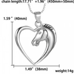 Uued moeehted, kullatud valge hobune kaelakees&uuml;damega naiste kingitused h&otilde;be