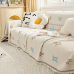 Suvine S&uuml;gisene Telkimine Piknik Rotangist Tekikate &Scaron;enill Diivanikate Visketekid Elutoa Vaip Vaiba Asukoht 180x130cm white