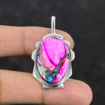 Naturaalne Kingman Pink Dahlia T&uuml;rkiis Ripats Ehtne Kivist Ehted 925 Sterling H&otilde;bedast Ripats K&auml;sit&ouml;&ouml; Ripats H&otilde;bedast Ehted Kingituseks