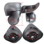 1 paar DIY kohvri pagasi vahetusrattad P&ouml;&ouml;rlevad remonditarvikud Summutavad rullrattad reisikoti jaoks L