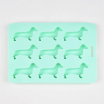 Koera j&auml;&auml;kuubiku kandik 9 auguga kutsikate j&auml;&auml;kuubiku vorm Taksikoera kujuline silikoonvorm sinine