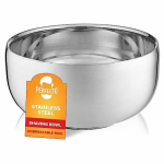 Stainless Steel Shaving Soap Bowl Stainless Steel Stainless Steel Shaving Soap Bowl Mug Shaving Cup Shaving Cream and, Large, 1 Piece gray