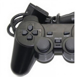 Manette PS2 Analogique Vibrantes Noires