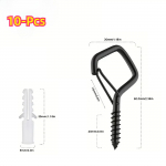 10 tk nelinurksed turvakonksud: Tugev kukkumisvastane rippuv pandlaga bonsai jaoks