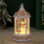 J&otilde;ululaternad s&auml;delev kuusnurkne &ouml;&ouml;valguslamp Dekoratiivne vanamehe lumememm Retro rippuv latern j&otilde;ulukaunistuseks 4inch