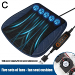 Auto Suvine Jahe J&auml;&auml;siidist Istmepadi USB-ventilaatoriga Jahe Suvine Padi Istmepadi Autoiste Puhuv Jahutuspadi Ventilatsioon H6U5 tumesinine v&auml;rv