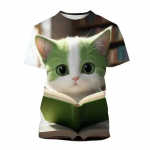 Mood Kass 3D-prindiga T-s&auml;rk Armas Loom Lemmikloom Kassid Graafiline T-s&auml;rk Meestele Naistele &Uuml;mara kaelusega L&uuml;hikeste varrukatega T-s&auml;rgid Vabaaja Topid S