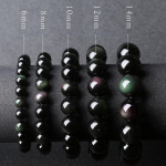 Looduslik vikerkaaresilma Obsidiaani k&auml;ev&otilde;ru J&auml;&auml; Obsidiaani Kuld Obsidiaani H&otilde;bedast Obsidiaani Kristallidest K&auml;ev&otilde;ru Kaunistused Kingitus 8mm