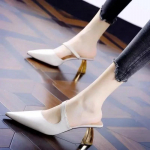 Mood Suvi Uus Keskmise Kontsaga Mugavad Tibusar&otilde;ngaga Sandaalid Slaidid Naiste Kingad T&auml;idisega Laisk Terav Nina Poolikud Slaidid Daamide Zapatilla 34 beež