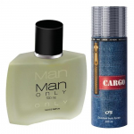 CFS Man Only Black EDP P&uuml;siva l&otilde;hnaga parf&uuml;&uuml;m & Cargo Blue Deodorant Kehasprei