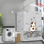 3 suuruses veekindel pesumasina kate koduseks kasutamiseks, pol&uuml;esterrulliga pesumasinale, h&otilde;bedase kattega tolmukindel &uuml;mbris S/M/L M-8-10kg