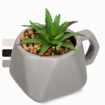 KADAX sztuczny Kwiat Roślina Ozdobny Sukulent szary