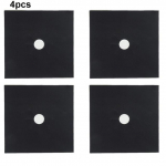 4 tk / komplekt Pliidi kaitsekatte vooder gaasipliidi kaitse gaasipliidi pliidiplaadi p&otilde;leti kaitse pliidi kate 4pcs must