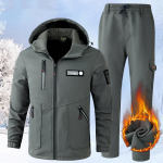 Meeste komplekt Talvine veekindel v&auml;likomplekt Suure suurusega komplekt Soe jope + Soojad p&uuml;ksid 2-osaline komplekt 4XL