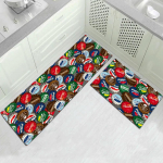 Multifunktsionaalne Super-AbsorK&ouml;&ouml;gi p&otilde;randamatt Pika ribaga L-kujulised vaibad libisemiskindlad koduk&ouml;&ouml;gi vaip kodukaunistused 40*60cm