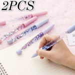 2 TK armas 0,5 mm pastapliiats Drift Sand Glitter Crystal Pen MultiColor Creative pastapliiats lastele kingitus