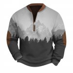 Meeste Retro Casual gradienttr&uuml;kiga kampsun L