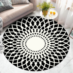 Vintage &uuml;mmargune vaip Elutoa vaip Masinaga pestavad vaibad Madala kihiga vaip siseuksematt diameter 60CM