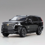 Uus 1:24 Cadillac metallist valatud mudel, 5 ust, avatav, heli ja valguse neelduv, tagasit&otilde;mmatav dekoratiivne auto, laste m&auml;nguasi, poiste kollektsioon must