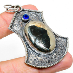 Pyrite Agate, Topaz Handmade 925 Sterling Silver Pendant 2.60 n6u26
