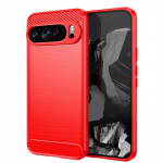 Google Pixel 9 Pro XL &uuml;mbris Google Pixel 9 Pro XL p&otilde;rutuskindel silikoonist harjatud TPU telefoni kaas telefoni Google Pixel 9 Pro XL jaoks Pixel 9 Pro XL must