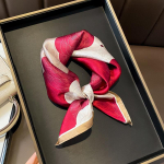 Korea 3D Roosi Mooruspuu Siidist Sall - Naiste Mood Ruudukujuline Sall Elegantseks Koti Sidumiseks 53*53cm