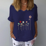 Suvised vabaaja naistemood l&uuml;hikeste varrukatega O-kaelusega pluusid ja s&auml;rgid S valge