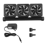Akvariumi kala-akvaariumi jahutusventilaator V&auml;hendab veetemperatuuri Reguleeritav tuulekiirus black