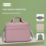 &Uuml;he &otilde;laga p&otilde;rutuskindel portfell 15,6 s&uuml;learvutitele - &uuml;hilduv Huawei ja Dell s&uuml;learvutitega 14.1 inches, velvet main compartment roosa