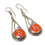 Red Coral Handmade Jewelry Earring 2.36 k9s12