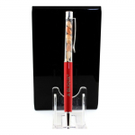 Pierres et Min&eacute;raux. Stylo min&eacute;raux Pierre de soleil de Tanzanie. Couleur Rouge.