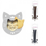Kit pour biscuit en relief Chat - SCRAPCOOKING - 2 Stylos chocolat marron et noir
